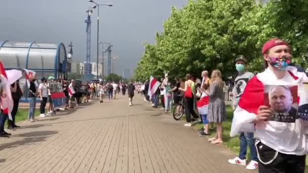 Варшава, Польша - 27 июня 2020 г.: Солидарность с — стоковое видео