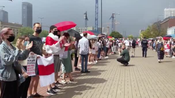Varsovia, Polonia - 27 de junio de 2020: Solidaridad con — Vídeos de Stock