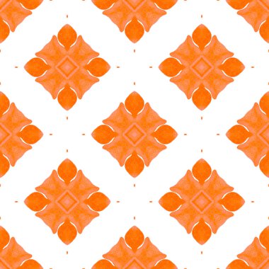 Tekstil hazır harika baskı, mayo kumaş, duvar kağıdı, ambalaj. Turuncu süper boho şık yaz tasarımı. Egzotik, pürüzsüz desen. Yaz ekzotik, pürüzsüz sınır.