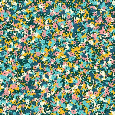 Düşen ışık sayısı. Uçan parmaklarla matematik çalışma konsepti. Tahta arka plandaki matematik afişine geri dönmek. Düşen sayılar vektör illüstrasyonu.