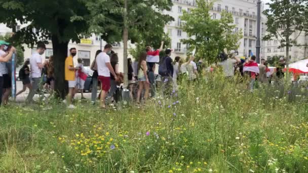 Varsóvia, Polónia - 27 de Junho de 2020: Solidariedade com — Vídeo de Stock