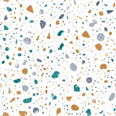 Terrazzo kusursuz desen. Nazik klasik döşeme dokusu. Doğal taşlardan, granitten, kuvarstan, mermerden ve betondan yapılmış klas bir arka plan. Seçkin terrazzo..