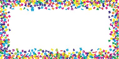 İngilizce 'nin harfleri düşüyor. Latin alfabesinin renkli uçan kelimeleri. Yabancı diller öğrenim kavramı. Beyaz arka planda okul afişine geri dönmek hayret verici..