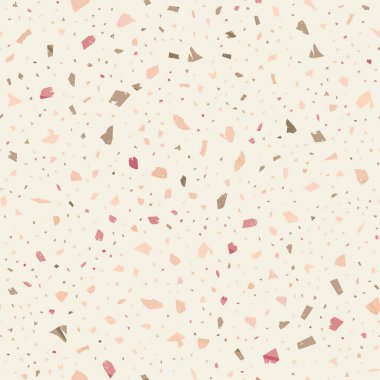 Terrazzo kusursuz desen. Topraksı klasik döşeme dokusu. Doğal taşlardan, granitten, kuvarstan, mermerden ve betondan yapılmış klasik bir arka plan. Kusursuz terrazzo..