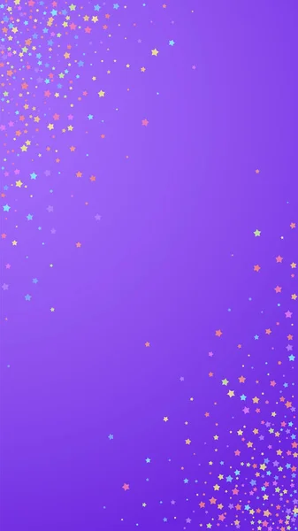 Праздничные Гламурные Конфетти Звезды Праздника Красочные Звезды Фиолетовом Фоне Прекрасный — стоковый вектор