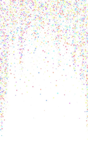 Confettis Impressionnants Festifs Des Stars Fête Étoiles Colorées Petites Sur — Image vectorielle