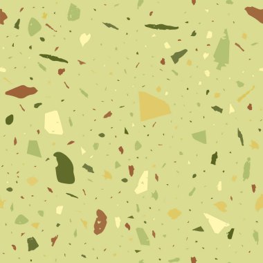 Terrazzo kusursuz desen. Khaki klasik döşeme dokusu. Doğal taşlardan, granitten, kuvarstan, mermerden ve betondan yapılmış nefes kesici bir arka plan. Kusursuz terrazzo..