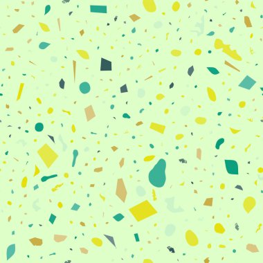 Terrazzo kusursuz desen. Khaki klasik döşeme dokusu. Doğal taşlardan, granitten, kuvarstan, mermerden ve betondan yapılmış nefes kesici bir arka plan. Manyetik dikişsiz terrazzo..