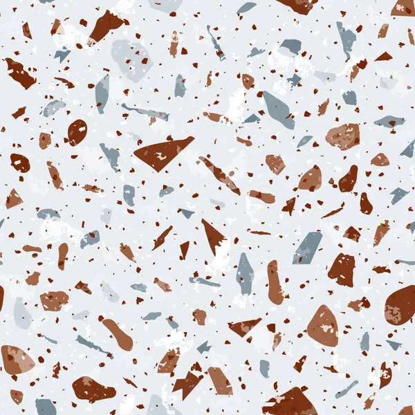 Modello Terrazzo Senza Cuciture Terra Classica Pavimentazione Texture Sfondo Classico — Vettoriale Stock