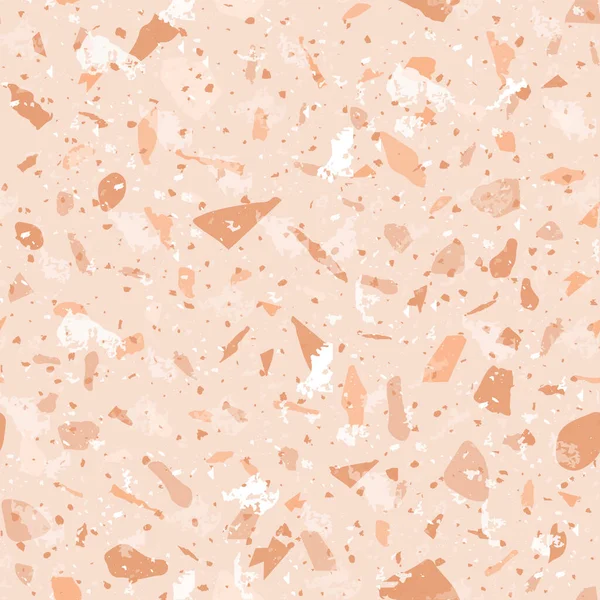 Modèle Sans Couture Terrazzo Texture Douce Plancher Classique Fond Chic — Image vectorielle