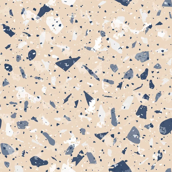 Padrão Sem Costura Terrazzo Suave Textura Piso Clássico Fundo Elegante — Vetor de Stock