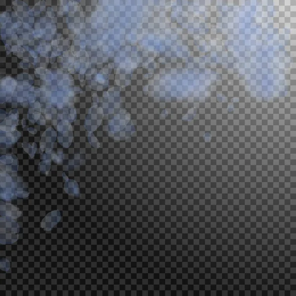 Pétalos Flor Azul Claro Cayendo Admirables Flores Románticas Cayendo Lluvia — Archivo Imágenes Vectoriales