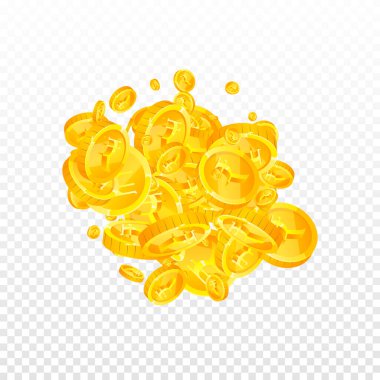 Hint paralarının düşüşü. Güzel dağınık INR paraları. Hindistan parası. Olağanüstü ikramiye, servet ya da başarı konsepti. Vektör illüstrasyonu.