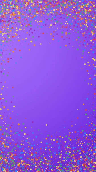 Festliches Konfetti Feierstars Fröhliches Konfetti Auf Violettem Hintergrund Fetting Festliche — Stockvektor