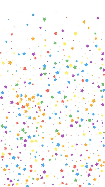 Maravilloso Confeti Festivo Estrellas Celebración Estrellas Alegres Sobre Fondo Blanco — Vector de stock