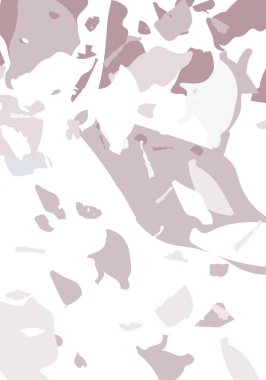 Terrazzo modern soyut şablon. Klasik İtalyan döşemesinin gri dokusu. Taşlardan, granitten, kuvarstan, mermerden, betondan yapılmış arka plan. Venedik terrazzo trend vektör arkaplanı