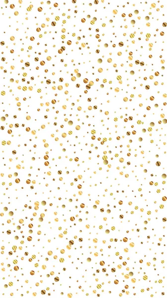 Confetti Popolari Festivi Stelle Della Celebrazione Coriandoli Oro Fondo Bianco — Vettoriale Stock