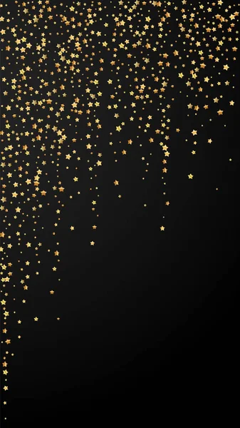 Étoiles Luxe Confettis Étincelants Dispersion Petites Particules Sur Fond Noir — Image vectorielle