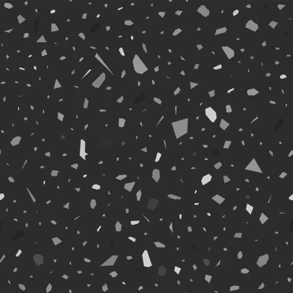 Modello Terrazzo Senza Cuciture Pavimentazione Classica Texture Bianco Nero Sfondo — Vettoriale Stock