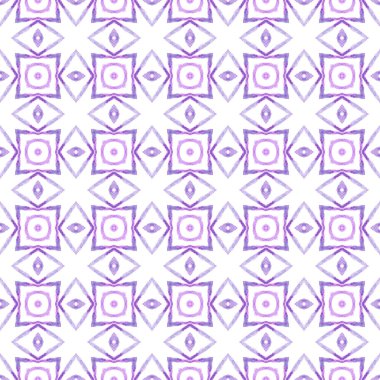 Çizgili el çizimi tasarımı. Mor kayda değer boho şık yaz tasarımı. Tekstil hazır güzel baskı, mayo kumaş, duvar kağıdı, ambalaj. Çizgili çizgili sınır çizgisi tekrarlanıyor.