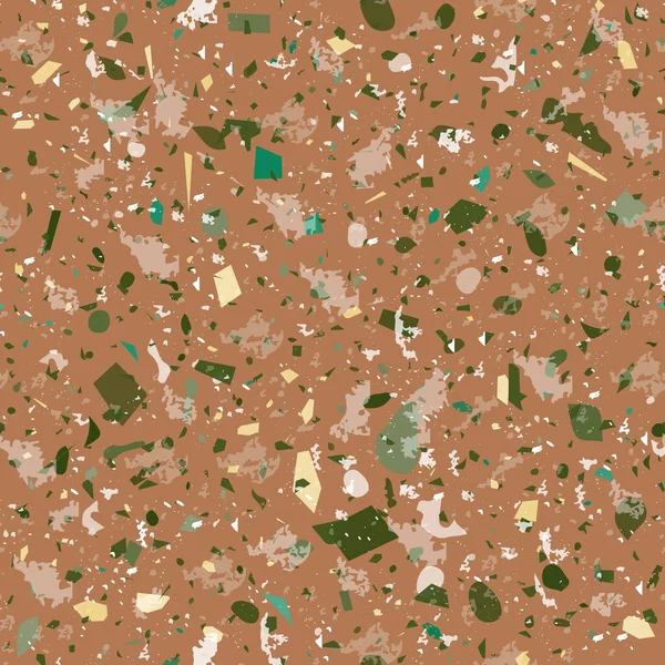 Terrazzo Sömlöst Mönster Tidigare Klassisk Golvstruktur Klassisk Bakgrund Natursten Granit — Stock vektor