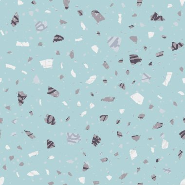 Terrazzo kusursuz desen. Nazik klasik döşeme dokusu. Doğal taşlardan, granitten, kuvarstan, mermerden ve betondan yapılmış klasik bir arka plan. Şık, terrazzo..