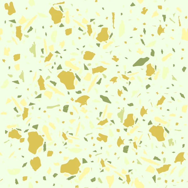 Terrazzo Seamless Pattern Khaki Classic Flooring Texture Breathtaking Background Made — 스톡 벡터