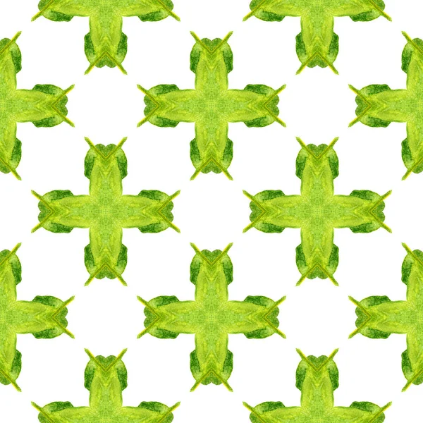 Textilfertiger Ekstatischer Druck Bademodenstoff Tapeten Verpackung Grünes Fantasievolles Boho Chic — Stockfoto