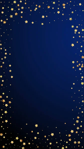 Золотые Звезды Случайная Роскошь Сверкающие Конфетти Разбросанные Мелкие Частицы Золота — стоковый вектор