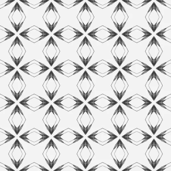 Тропічний Безшовний Візерунок Чорно Білий Елегантний Бохо Шикарний Літній Дизайн — стокове фото