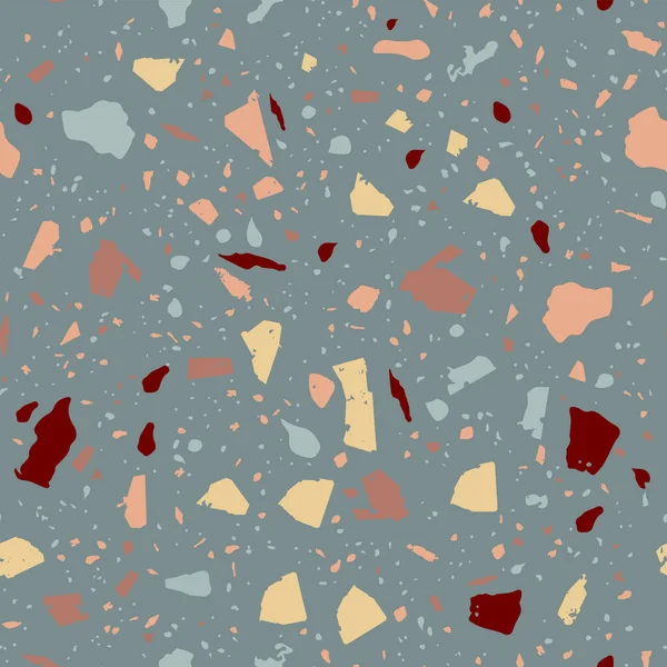 Modello Terrazzo Senza Cuciture Terra Classica Pavimentazione Texture Sfondo Mozzafiato — Vettoriale Stock