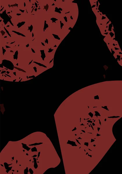 Terrazzo現代抽象テンプレート 古典的なイタリアの床の黒と赤のテクスチャ ベネチアンTerrazzoトレンディーなベクトル背景石 花崗岩 大理石 コンクリートで作られた背景 — ストックベクタ