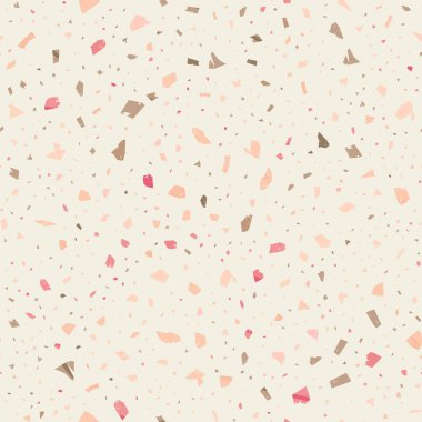 Terrazzo kusursuz desen. Nazik klasik döşeme dokusu. Doğal taşlardan, granitten, kuvarstan, mermerden ve betondan yapılmış klas bir arka plan. Parlak dikişsiz terrazzo..