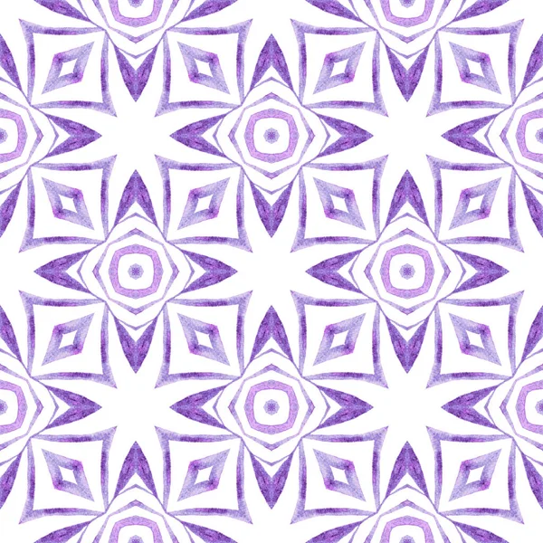 Літній Екзотичний Безшовний Кордон Фіолетовий Чарівний Бухо Шикарний Літній Дизайн — стокове фото