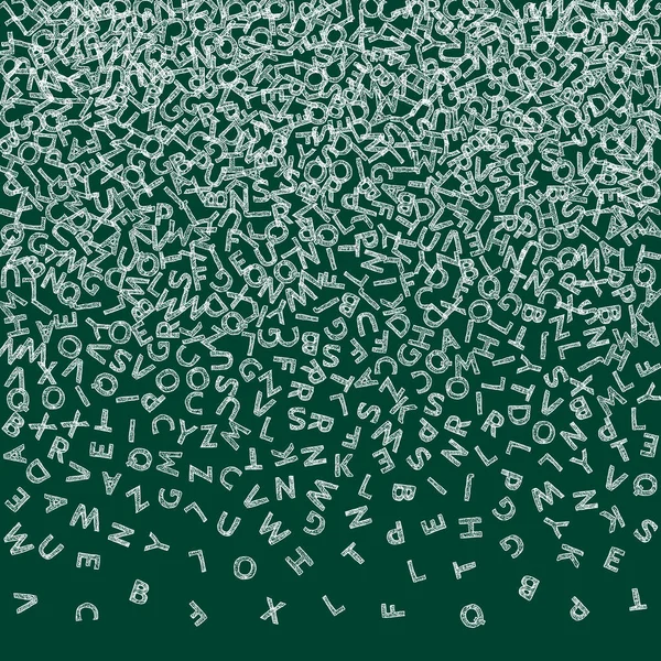 Падаючі Листи Англійської Мови Халецький Ескіз Літаючих Слів Латинського Алфавіту — стоковий вектор