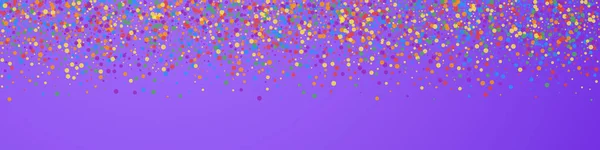 Festlich Kreatives Konfetti Feierstars Fröhliches Konfetti Auf Violettem Hintergrund Verführerische — Stockvektor