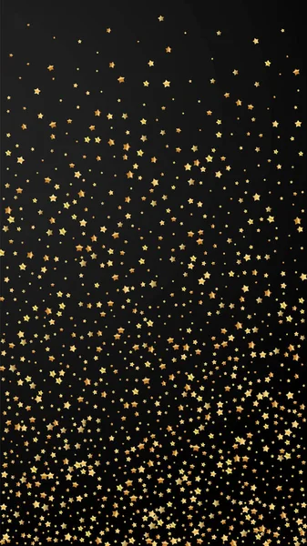 Étoiles Luxe Confettis Étincelants Dispersion Petites Particules Sur Fond Noir — Image vectorielle