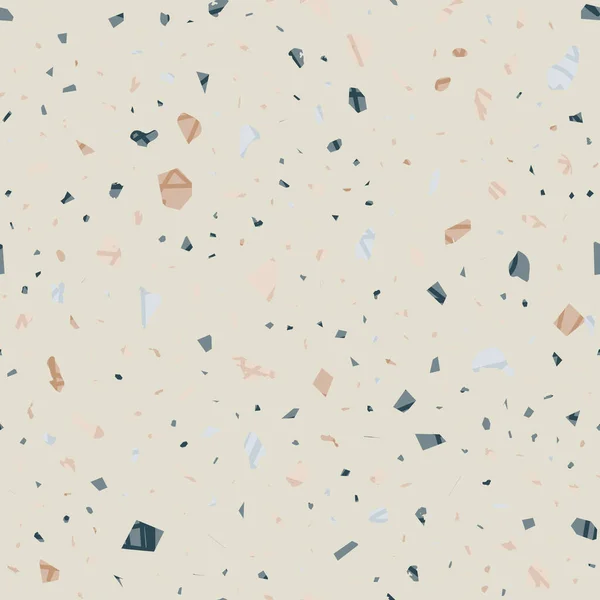 Terrazzo Naadloos Patroon Aardse Klassieke Vloerstructuur Klassieke Achtergrond Gemaakt Van — Stockvector