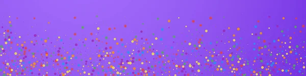 Festliches Konfetti Feierstars Buntes Konfetti Auf Violettem Hintergrund Bezaubernde Festliche — Stockvektor