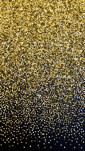 Золотые Блёстки Роскошь Игристые Конфетти Разбросанные Мелкие Частицы Золота Темно — стоковый вектор