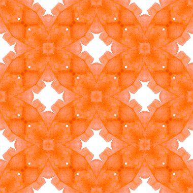 Tropik, pürüzsüz desen. Turuncu harika boho şık yaz tasarımı. El çizimi tropikal, pürüzsüz sınır. Tekstil hazır, mayo, kumaş, duvar kağıdı, ambalaj.. 
