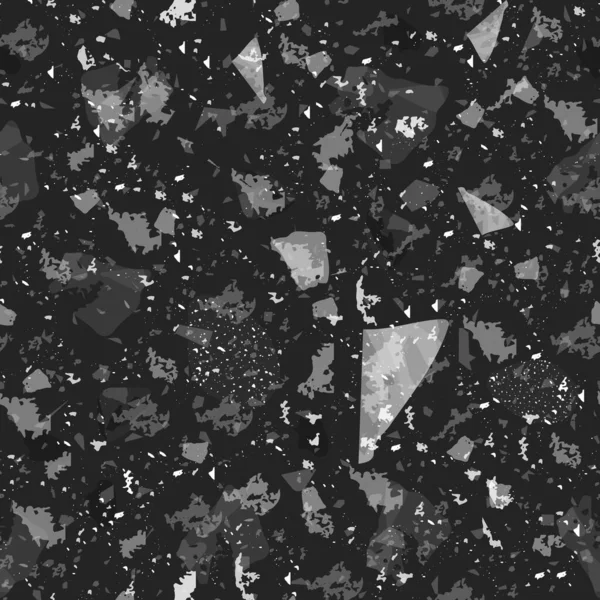 Terrazzo Αδιάλειπτη Μοτίβο Μαύρο Και Άσπρο Κλασική Υφή Δαπέδου Γοητευτικό — Διανυσματικό Αρχείο