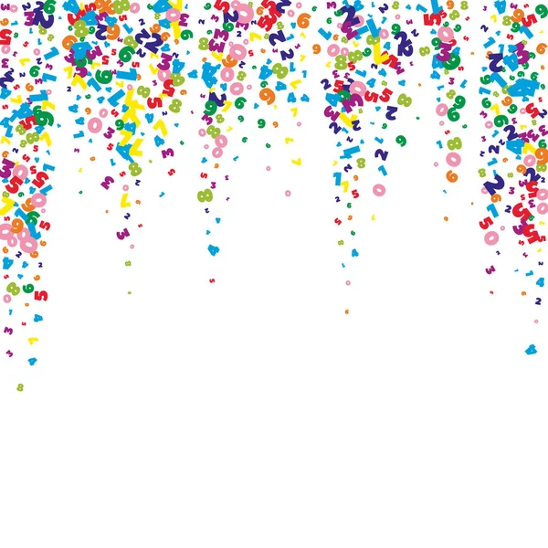 Padající Živá Čísla Matematický Koncept Létajícími Číslicemi Skutečný Zpět Školy — Stockový vektor