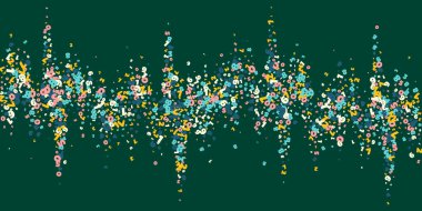 Düşen ışık sayısı. Uçan parmaklarla matematik çalışma konsepti. Tahta arka planda okul matematik afişi var. Düşen sayılar vektör illüstrasyonu.