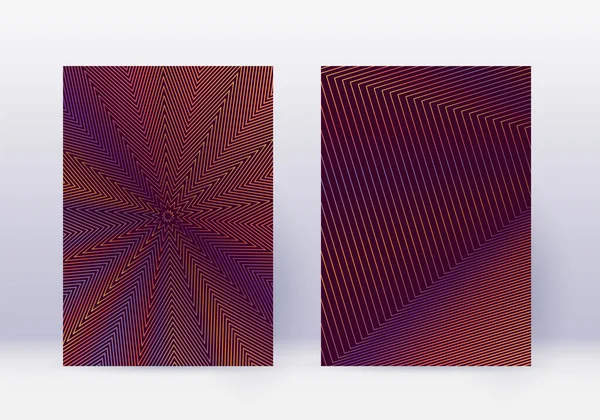 Ensemble Gabarits Couverture Lignes Abstraites Présentation Brochure Moderne Gradients Demi — Image vectorielle