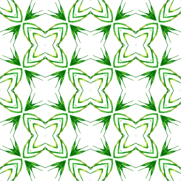 Ручной Рисунок Тропической Бесшовной Границы Зеленый Цвет Шикарного Летнего Дизайна — стоковое фото