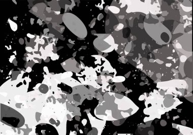 Terrazzo modern soyut şablon. Klasik İtalyan döşemesinin siyah ve bej dokusu. Venedik terrazzo trend vektör arka planı Taşlardan, granitten, kuvarstan, mermerden, betondan yapılmış. 