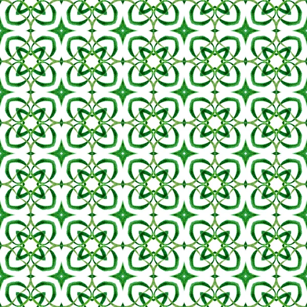 Exotic Seamless Pattern Green Fresh Boho Chic Summer Design Summer — Stock Photo, Image