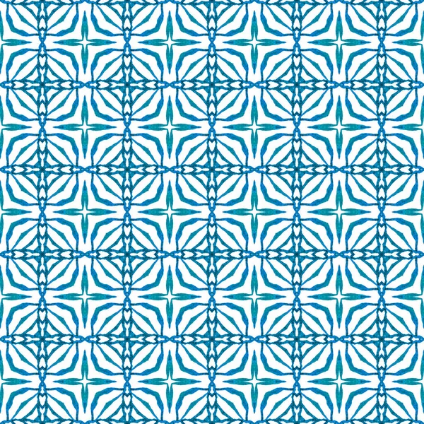 Diseño Dibujado Mano Árabe Azul Vivo Boho Chic Diseño Verano — Foto de Stock
