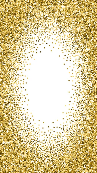 Круглый Золотой Блеск Роскошь Игристые Конфетти Разбросанные Мелкие Частицы Золота — стоковый вектор